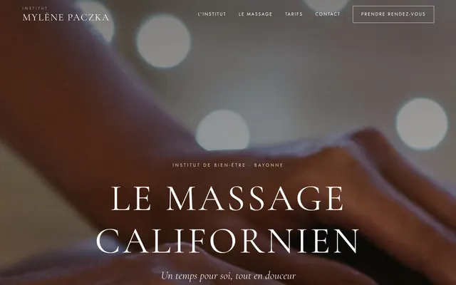 Site Institut Mylène Paczka créé avec Iris