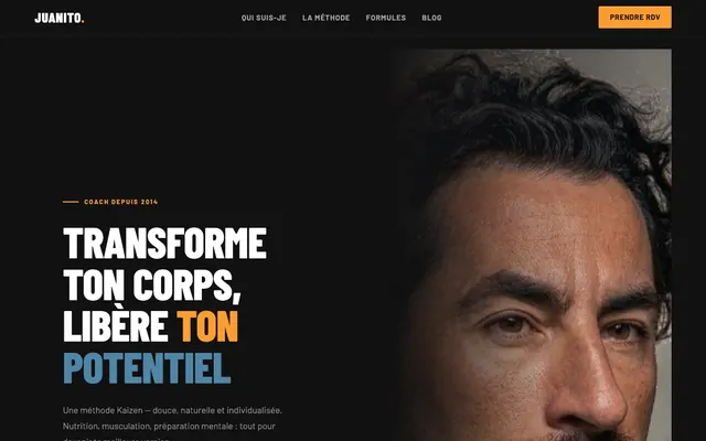Site Juanito Coaching créé avec Iris