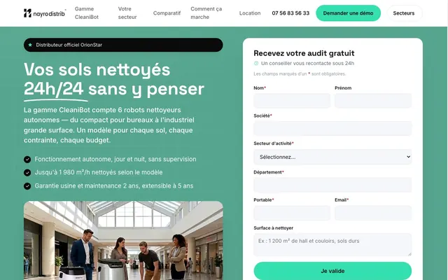 Site Nayro Distrib créé avec Iris