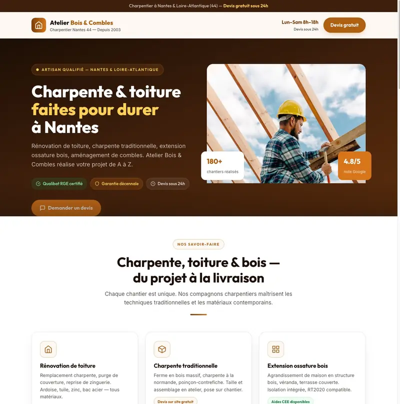 Site Atelier Bois & Combles