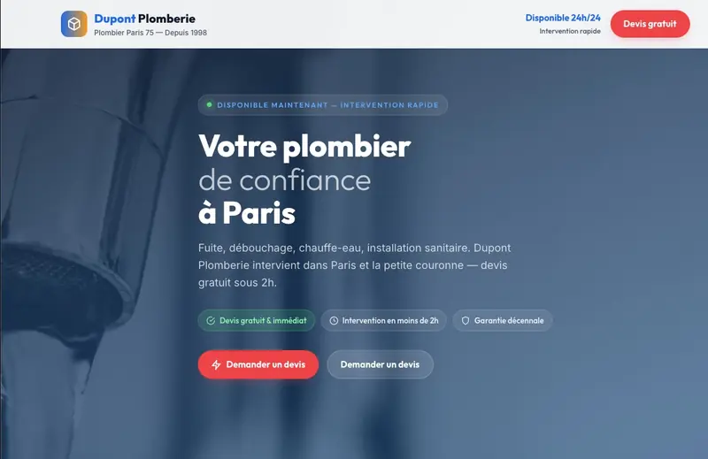 Site Dupont Plomberie